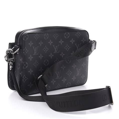 lv trio messenger bag black